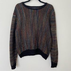 Peruvian Connection Alpaca Wool Artisan Multicolour Pullover Sweater sz Large